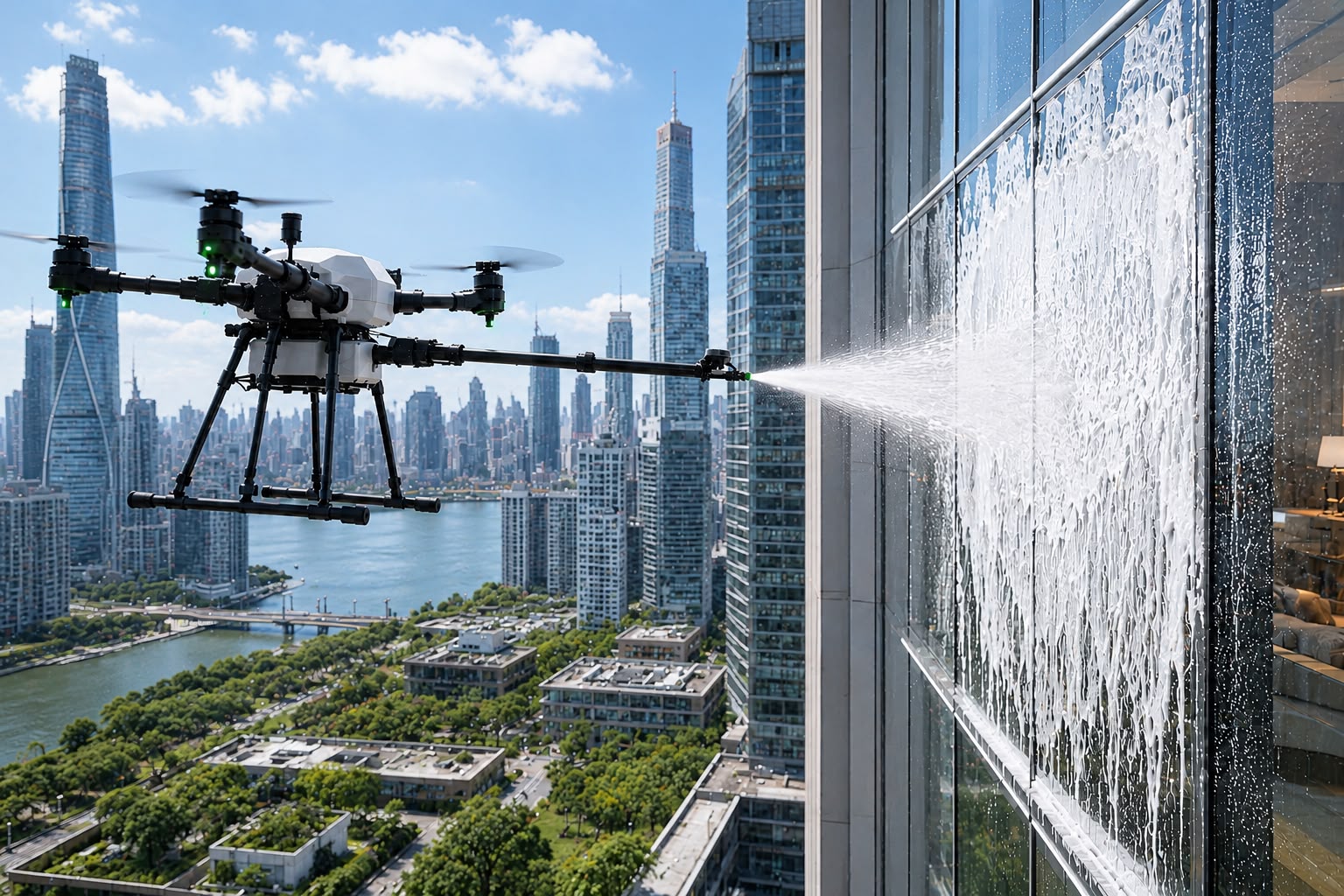 Le TDS X4 associe une ingénierie de niveau aéronautique, une double précision RTK et un système de pulvérisation modulaire — transformant l'entretien de façade en une mission de quarante minutes par autonomie, sans échafaudage.